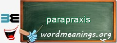 WordMeaning blackboard for parapraxis